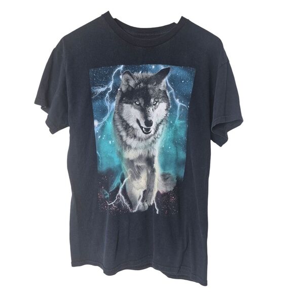 Tony Hawk Wolf Graphic Tee Streetwear Skater Casual Size Medium - Picture 1 of 3